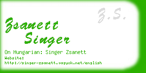 zsanett singer business card